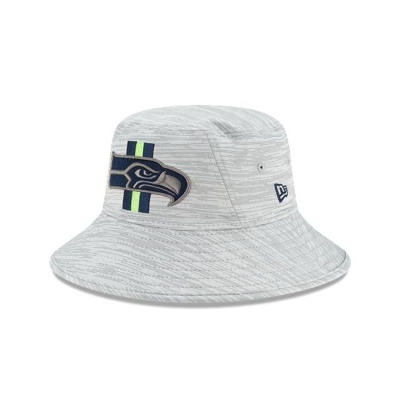 Seattle Seahawks Gorra | New Era Official NFL Training Stretch Bucket Hat Mexico - Azules